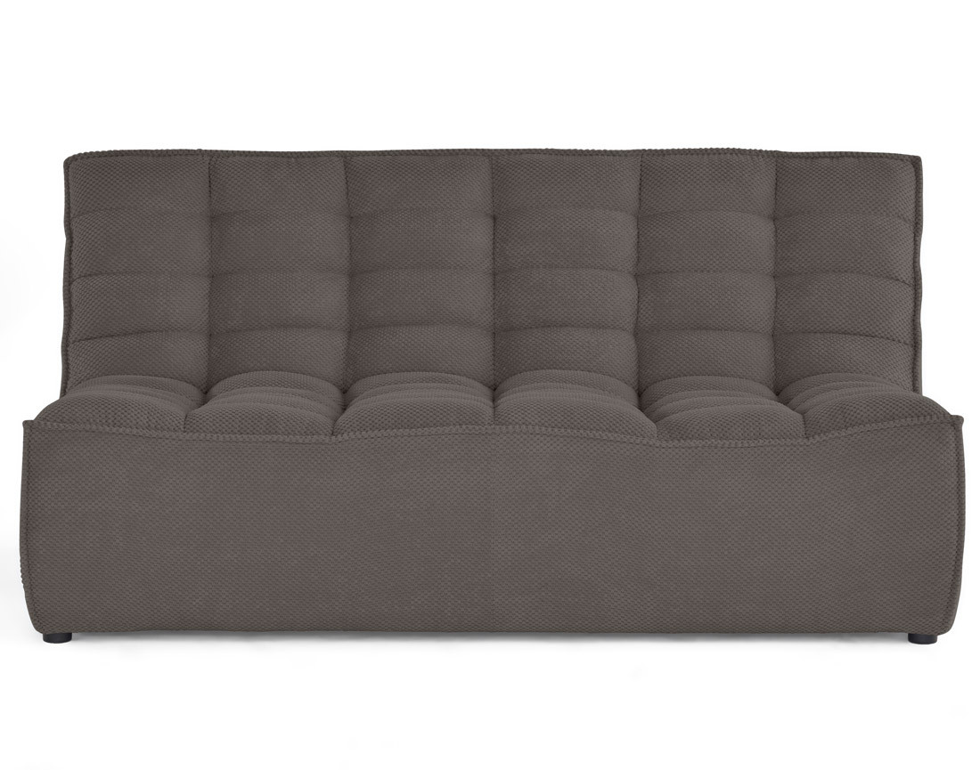 Module d'assise sans accoudoirs 2 places en velours texturé Ellie Module d'assise sans accoudoirs 2 places en velours texturé Ellie