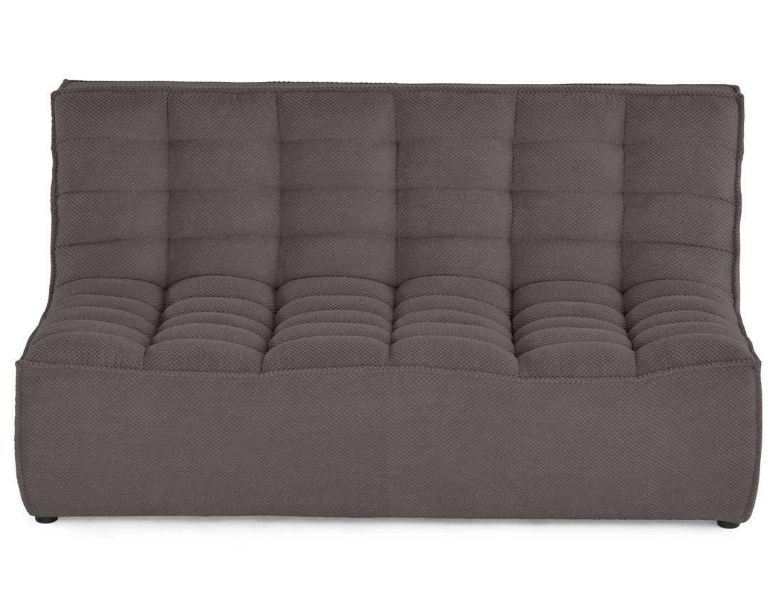 Module d'assise sans accoudoirs 2 places en velours texturé Ellie Module d'assise sans accoudoirs 2 places en velours texturé Ellie