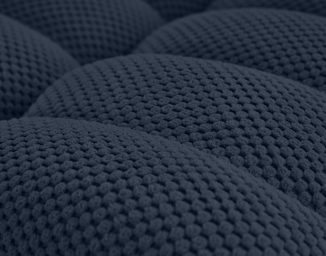 Module d'angle en velours texturé Ellie