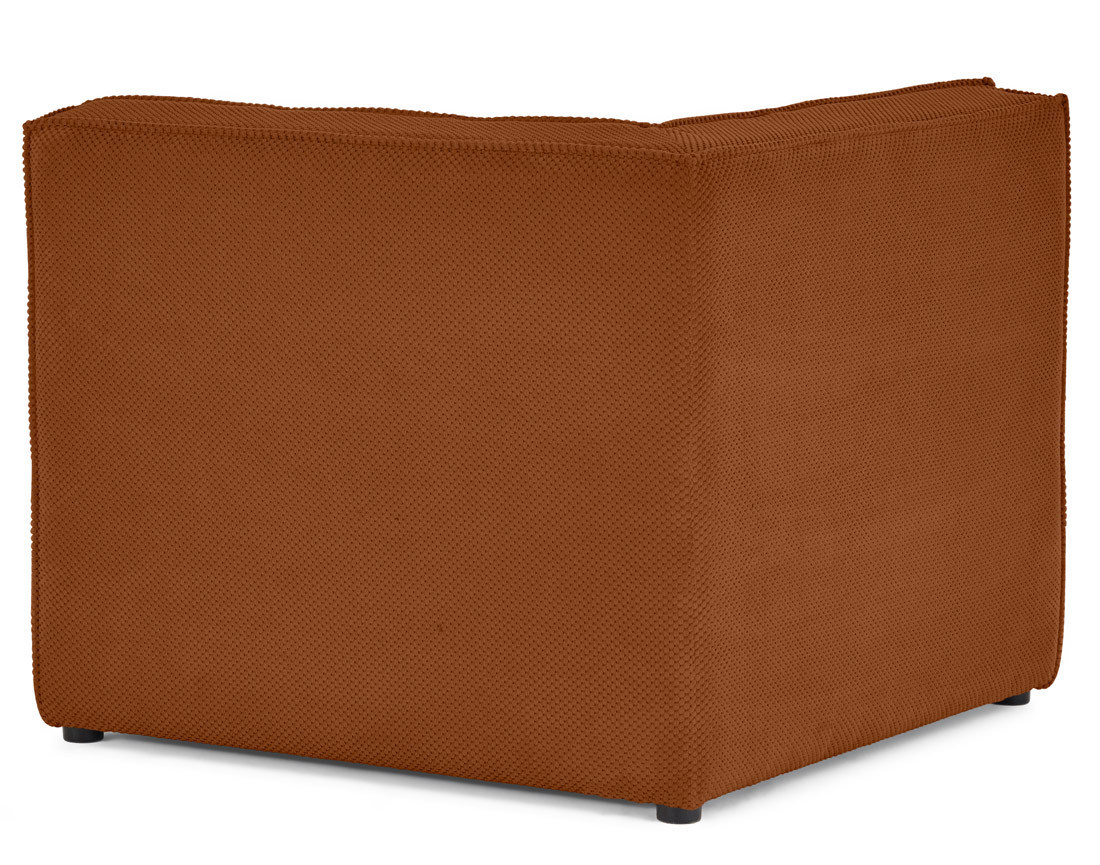 Module d'angle en velours texturé Ellie