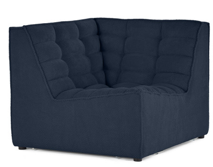 Module d'angle en velours texturé Ellie