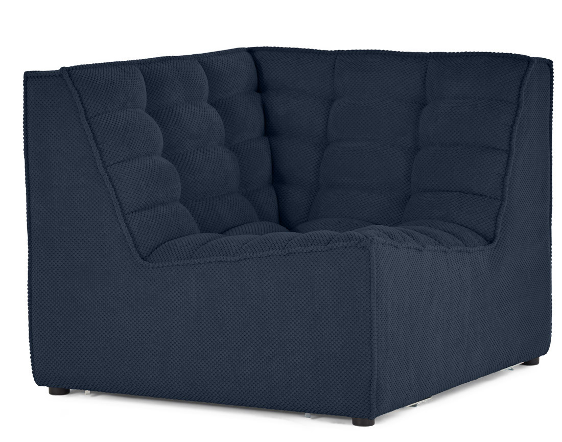 Module d'angle en velours texturé Ellie