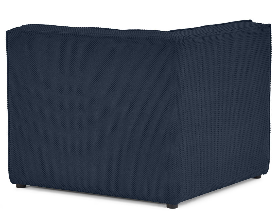 Module d'angle en velours texturé Ellie