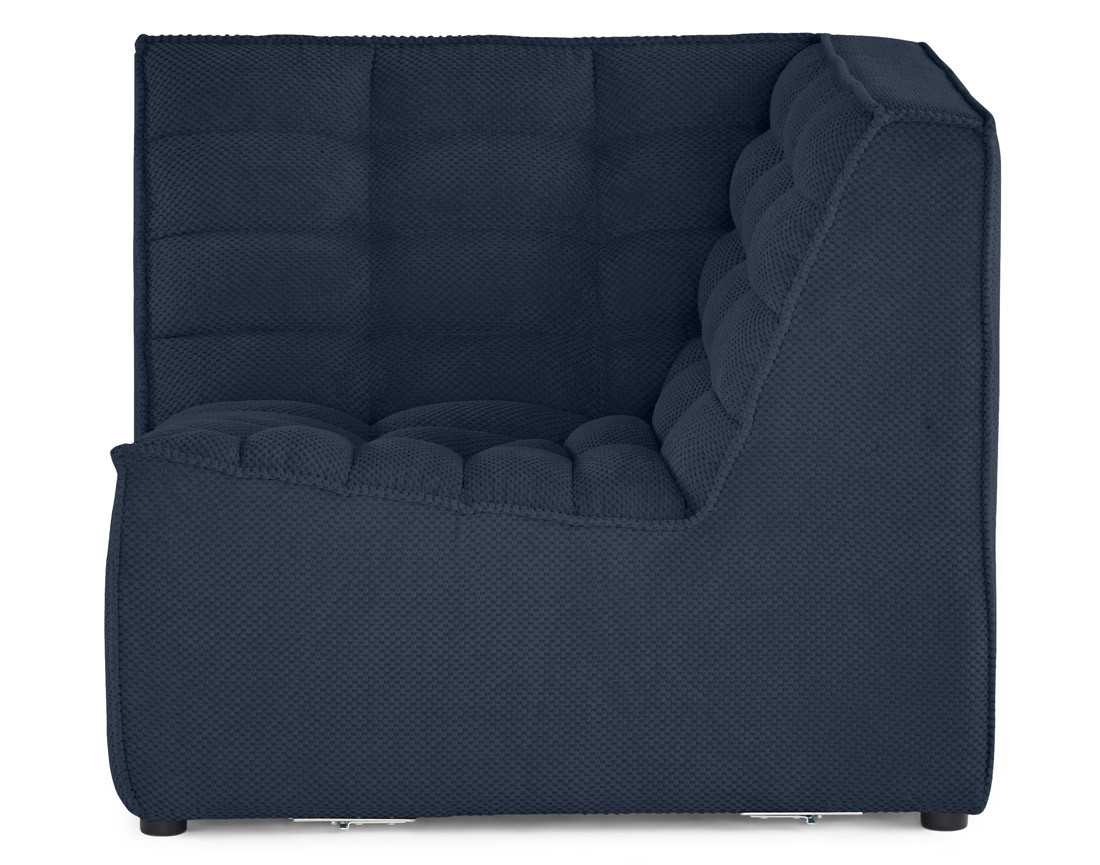 Module d'angle en velours texturé Ellie