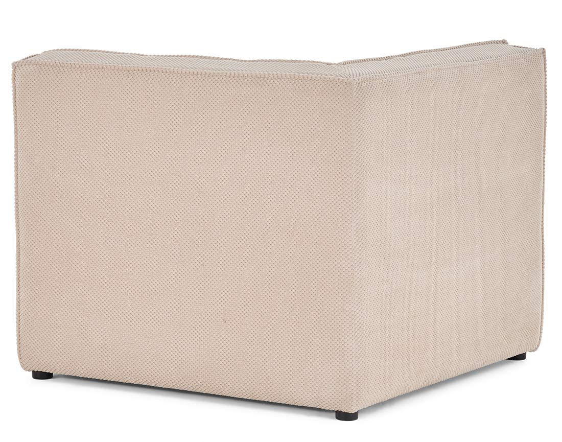 Module d'angle en velours texturé Ellie