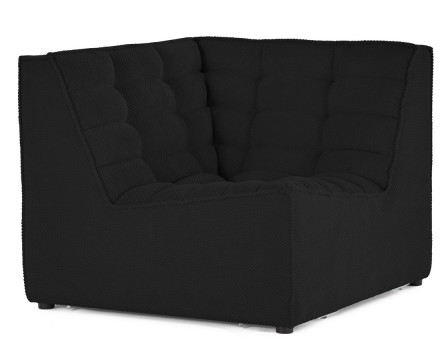 Module d'angle en velours texturé Ellie