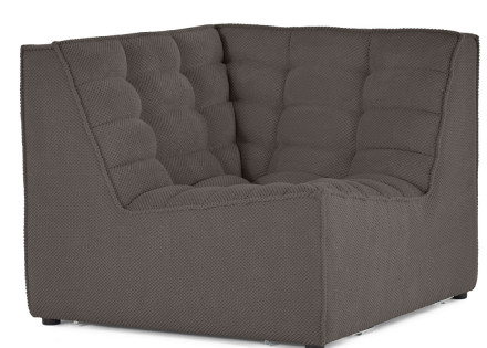 Module d'angle en velours texturé Ellie
