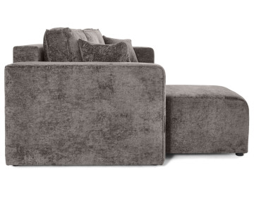 Canapé d'angle réversible 4 places convertible avec coffre en velours à relief texturé Topaze