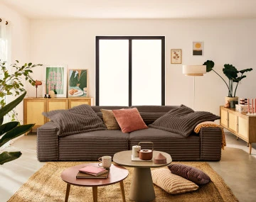 Canapé droit 3 places double méridienne Richie - Best Mobilier