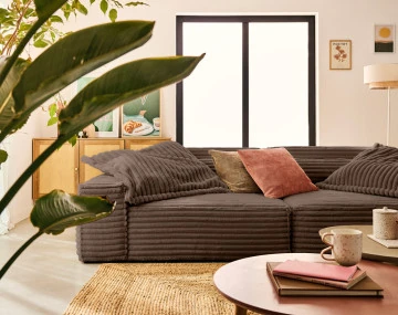 Canapé droit 3 places double méridienne Richie - Best Mobilier