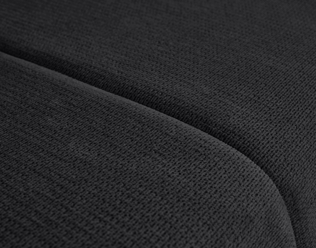 Canapé droit 3 places convertible avec coffre en tissu texturé Harper Canapé droit 3 places convertible avec coffre en tissu texturé Harper