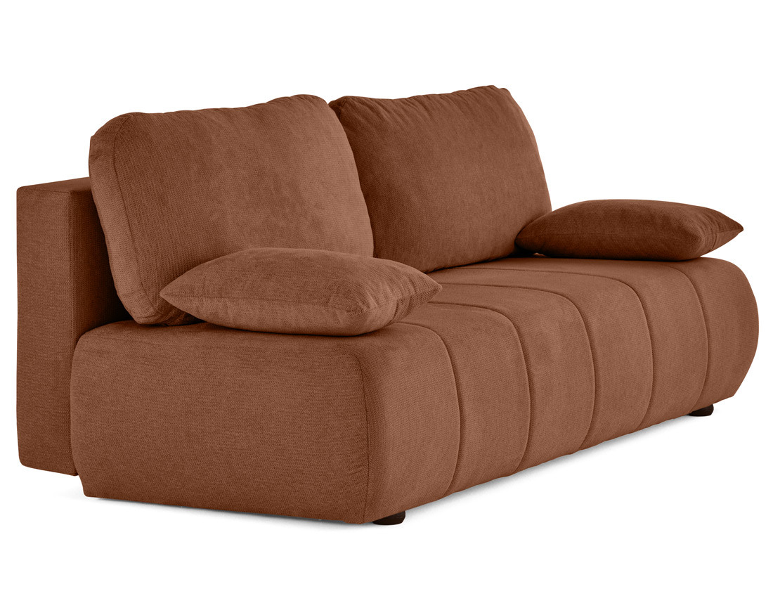 Canapé droit 3 places convertible avec coffre en tissu texturé Harper