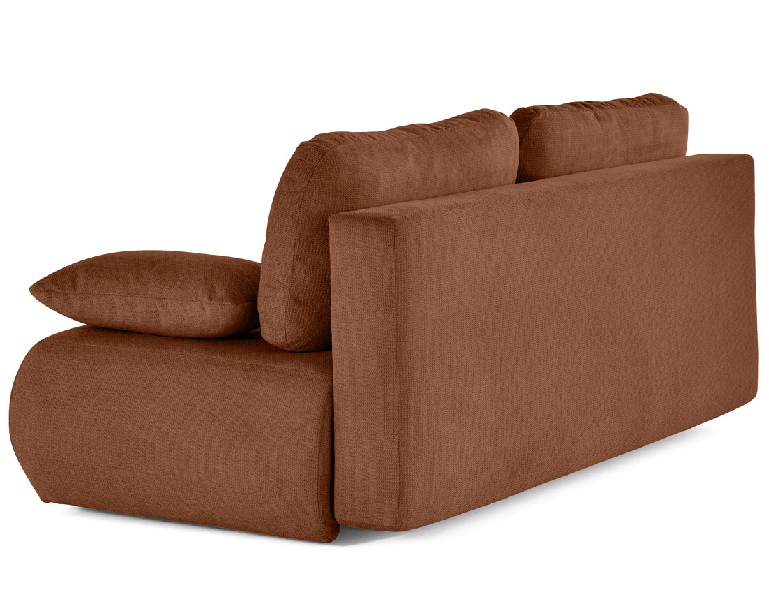 Canapé droit 3 places convertible avec coffre en tissu texturé Harper