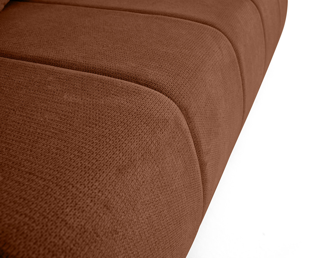 Canapé droit 3 places convertible avec coffre en tissu texturé Harper