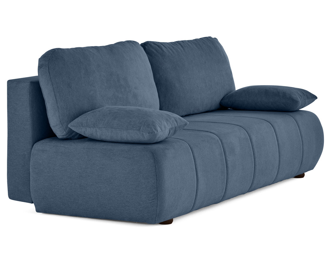 Canapé droit 3 places convertible avec coffre en tissu texturé Harper