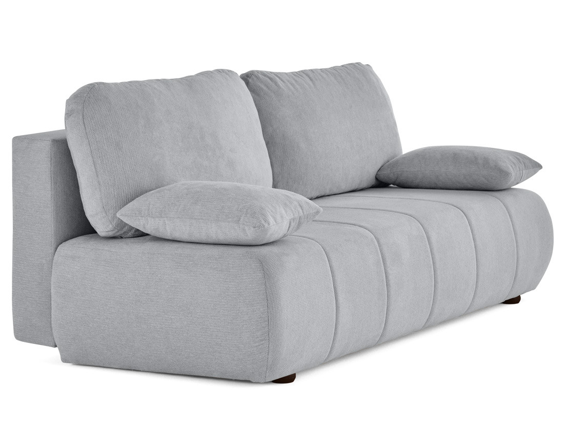 Canapé droit 3 places convertible avec coffre en tissu texturé Harper Canapé droit 3 places convertible avec coffre en tissu texturé Harper