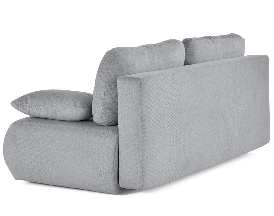 Canapé droit 3 places convertible avec coffre en tissu texturé Harper Canapé droit 3 places convertible avec coffre en tissu texturé Harper