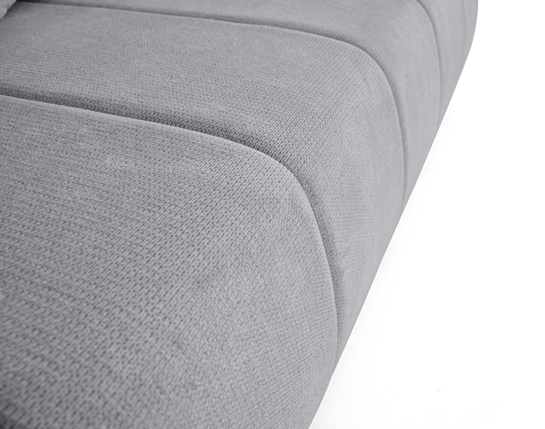 Canapé droit 3 places convertible avec coffre en tissu texturé Harper Canapé droit 3 places convertible avec coffre en tissu texturé Harper