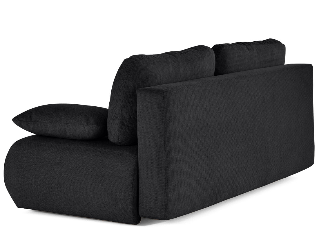 Canapé droit 3 places convertible avec coffre en tissu texturé Harper Canapé droit 3 places convertible avec coffre en tissu texturé Harper