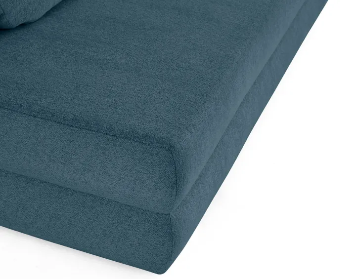 Canapé droit 3 places convertible avec coffre en tissu texturé Nora