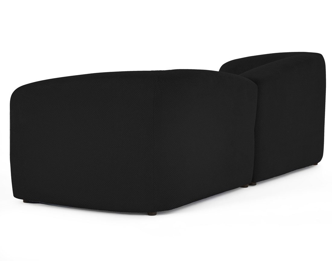 Canapé droit 4 places en velours texturé Charles Canapé droit 4 places en velours texturé Charles