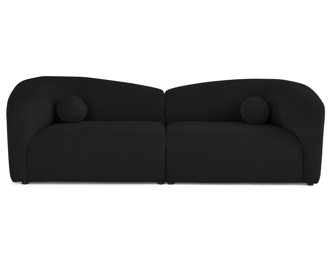 Canapé droit 4 places en velours texturé Charles Canapé droit 4 places en velours texturé Charles