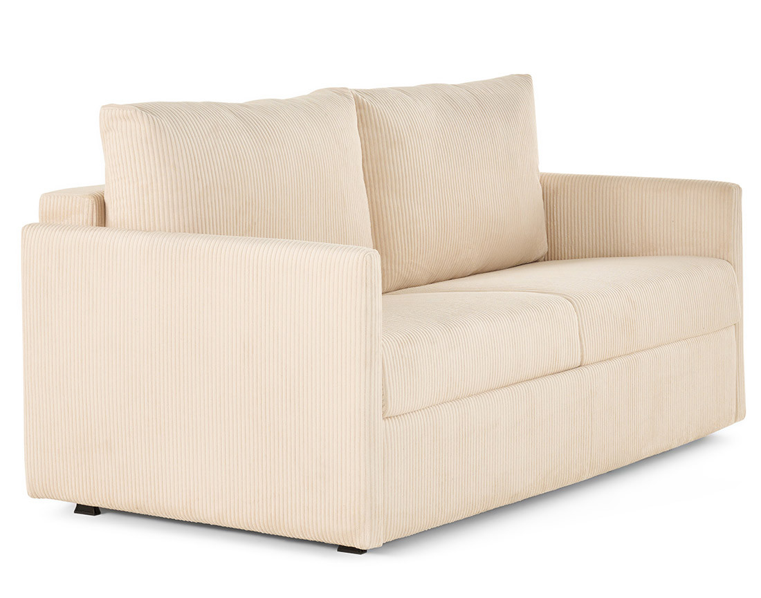 Canapé lit 3 places convertible express quotidien en velours côtelé | Best Mobilier
