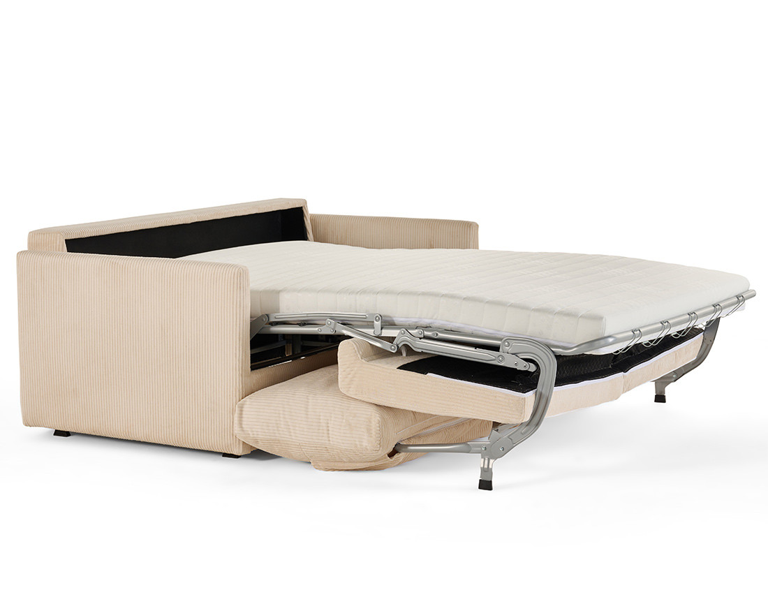 Canapé lit 3 places convertible express quotidien en velours côtelé | Best Mobilier