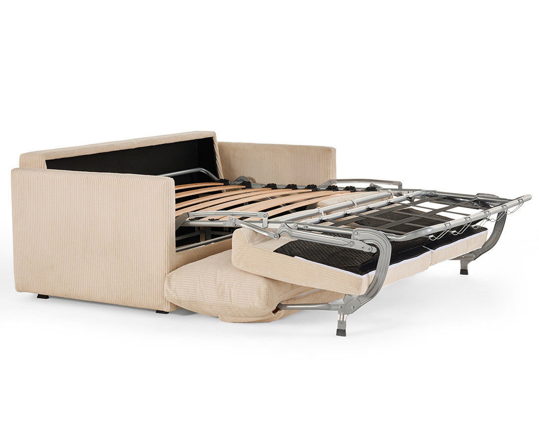 Canapé lit 3 places convertible express quotidien en velours côtelé | Best Mobilier