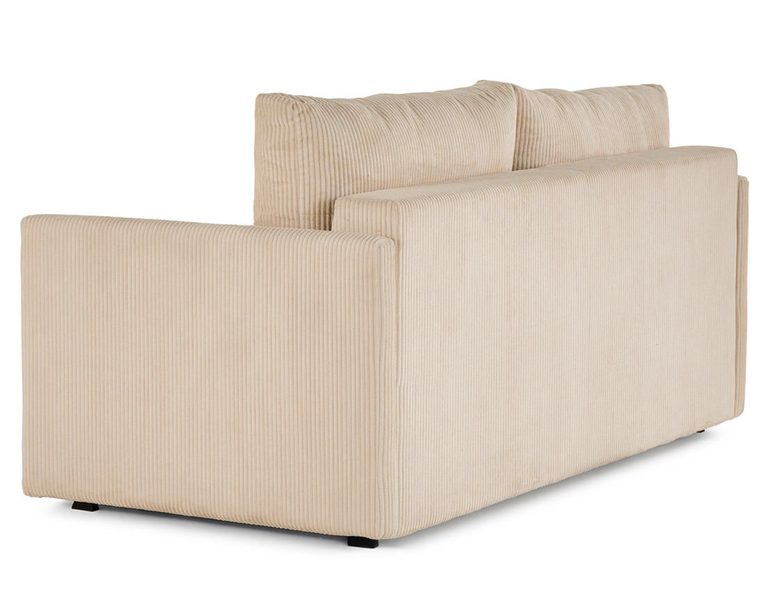 Canapé lit 3 places convertible express quotidien en velours côtelé | Best Mobilier