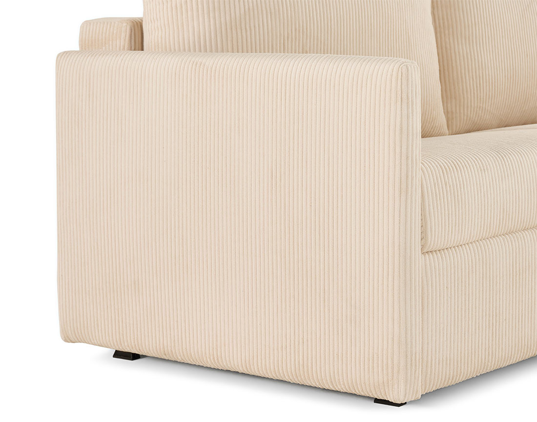 Canapé lit 3 places convertible express quotidien en velours côtelé | Best Mobilier