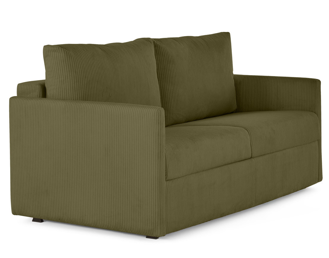 Canapé lit 3 places convertible express quotidien en velours côtelé | Best Mobilier