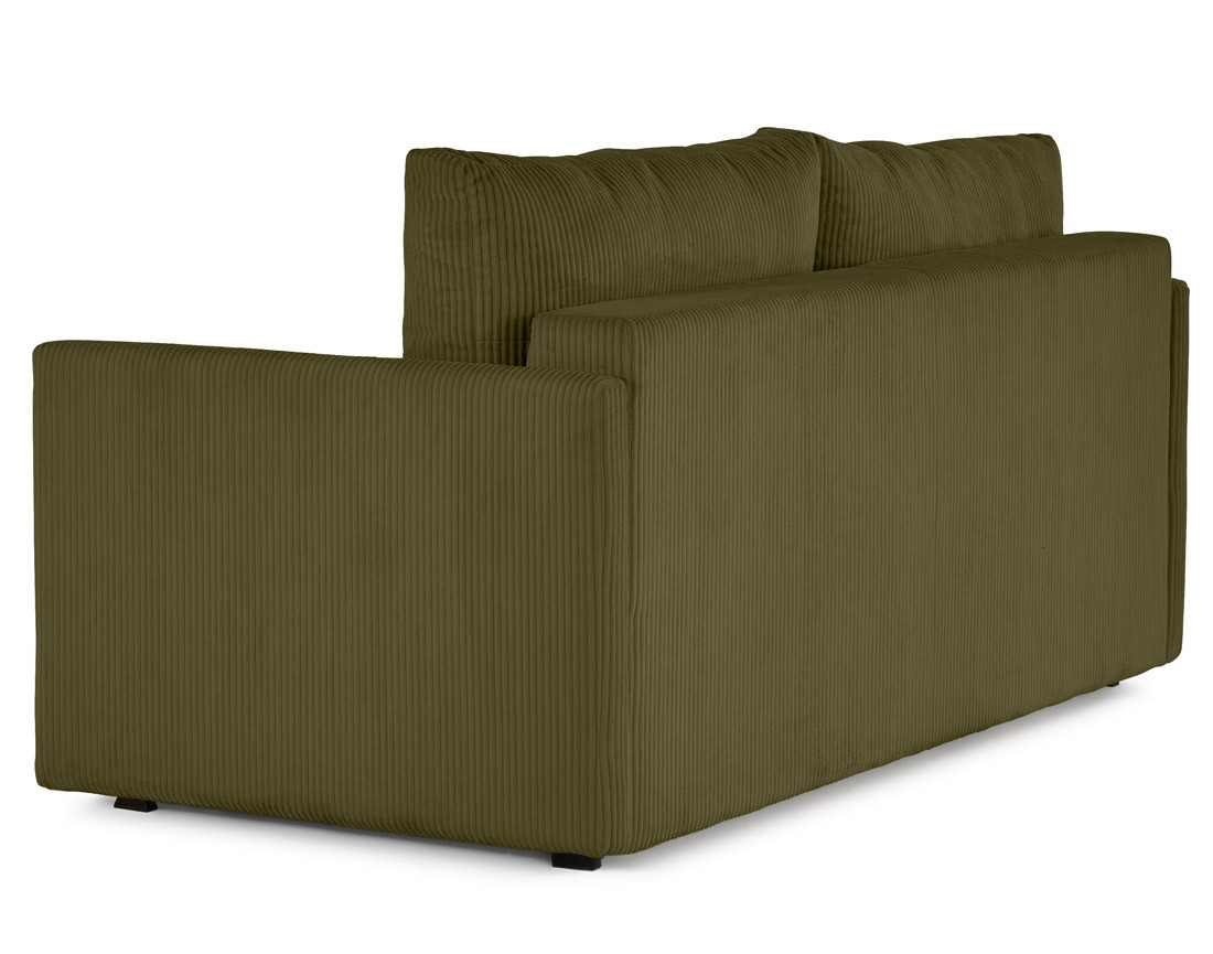 Canapé lit 3 places convertible express quotidien en velours côtelé | Best Mobilier
