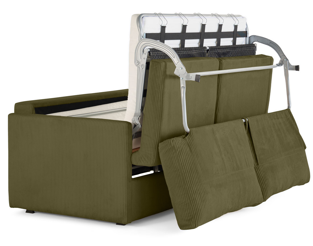 Canapé lit 3 places convertible express quotidien en velours côtelé | Best Mobilier