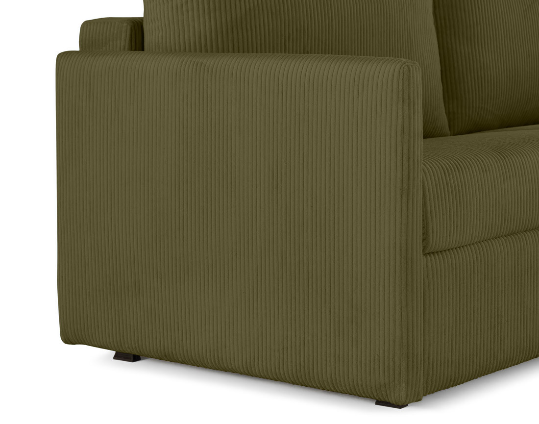 Canapé lit 3 places convertible express quotidien en velours côtelé | Best Mobilier
