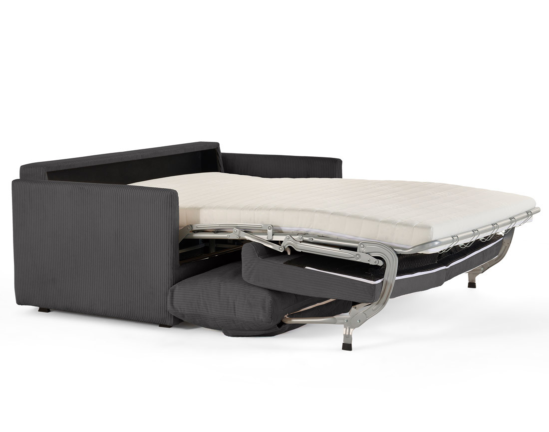 Canapé lit 3 places convertible express quotidien en velours côtelé | Best Mobilier