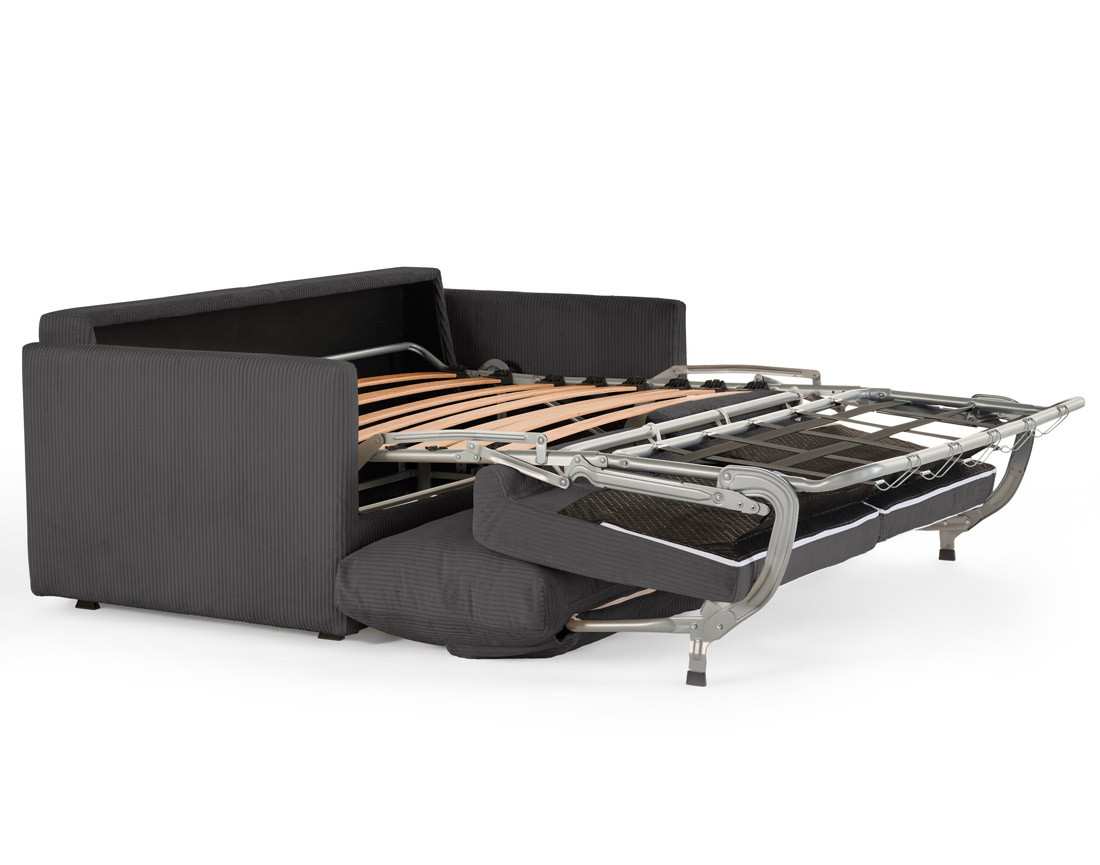 Canapé lit 3 places convertible express quotidien en velours côtelé | Best Mobilier