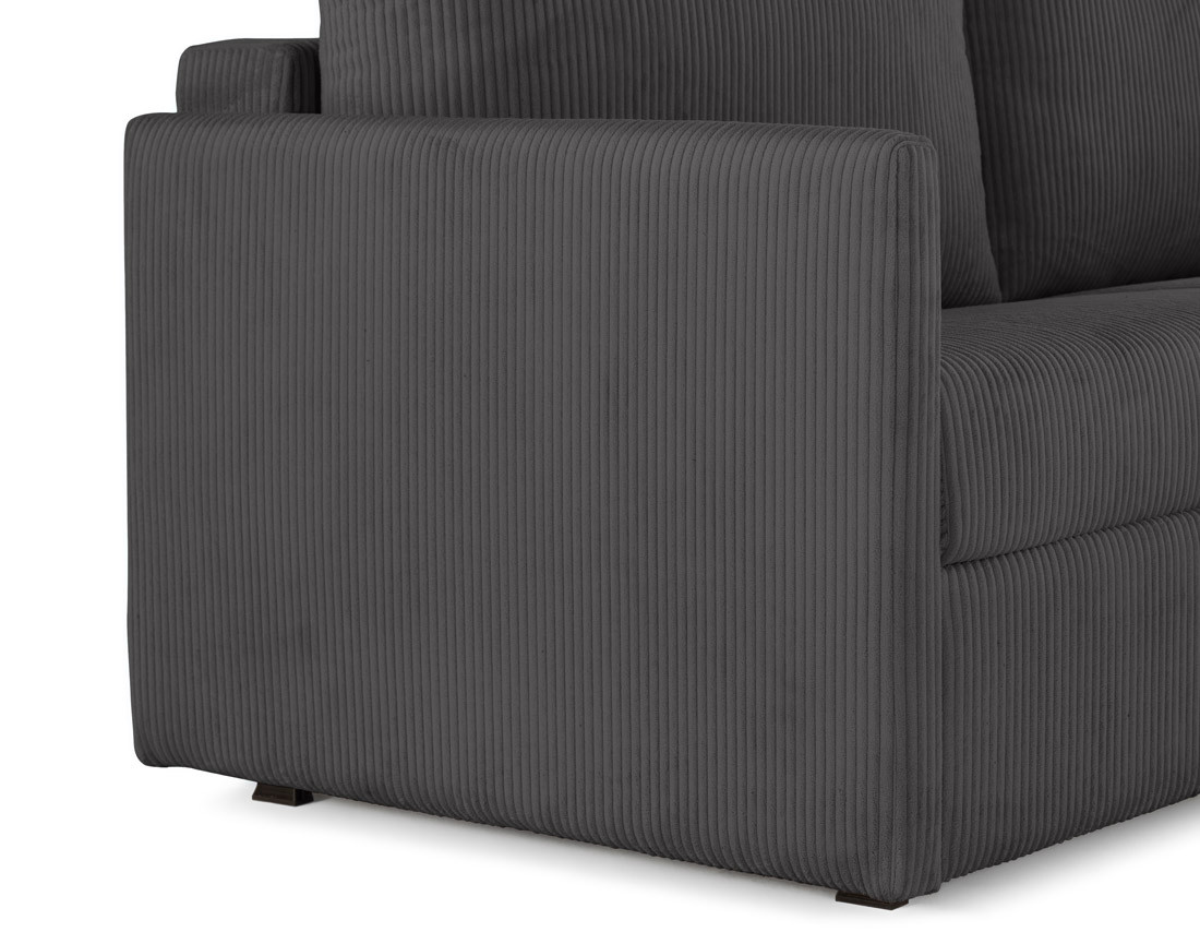 Canapé lit 3 places convertible express quotidien en velours côtelé | Best Mobilier