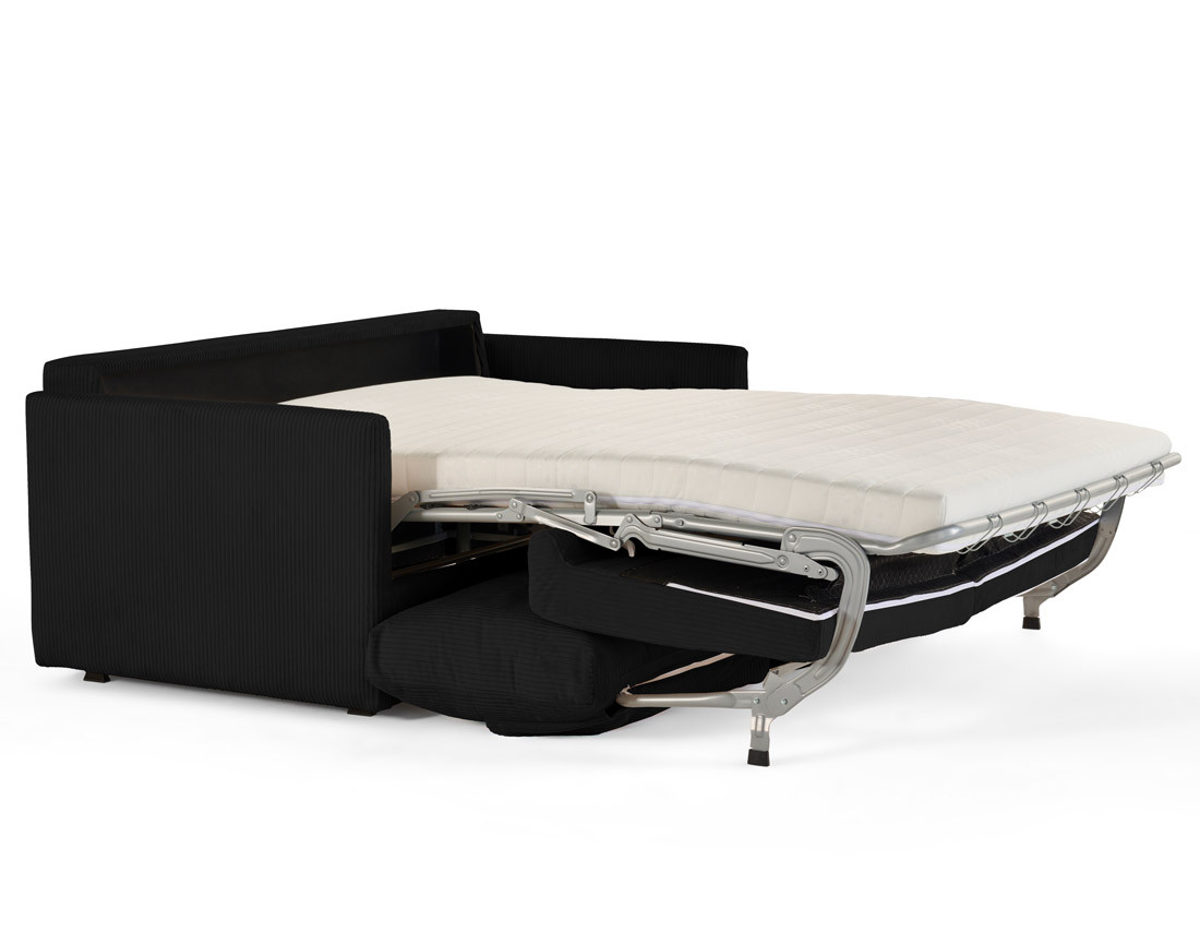 Canapé lit 3 places convertible express quotidien en velours côtelé | Best Mobilier