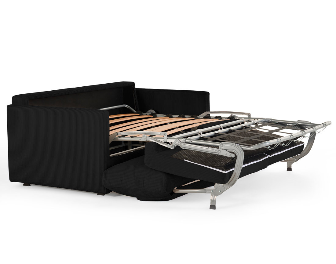 Canapé lit 3 places convertible express quotidien en velours côtelé | Best Mobilier
