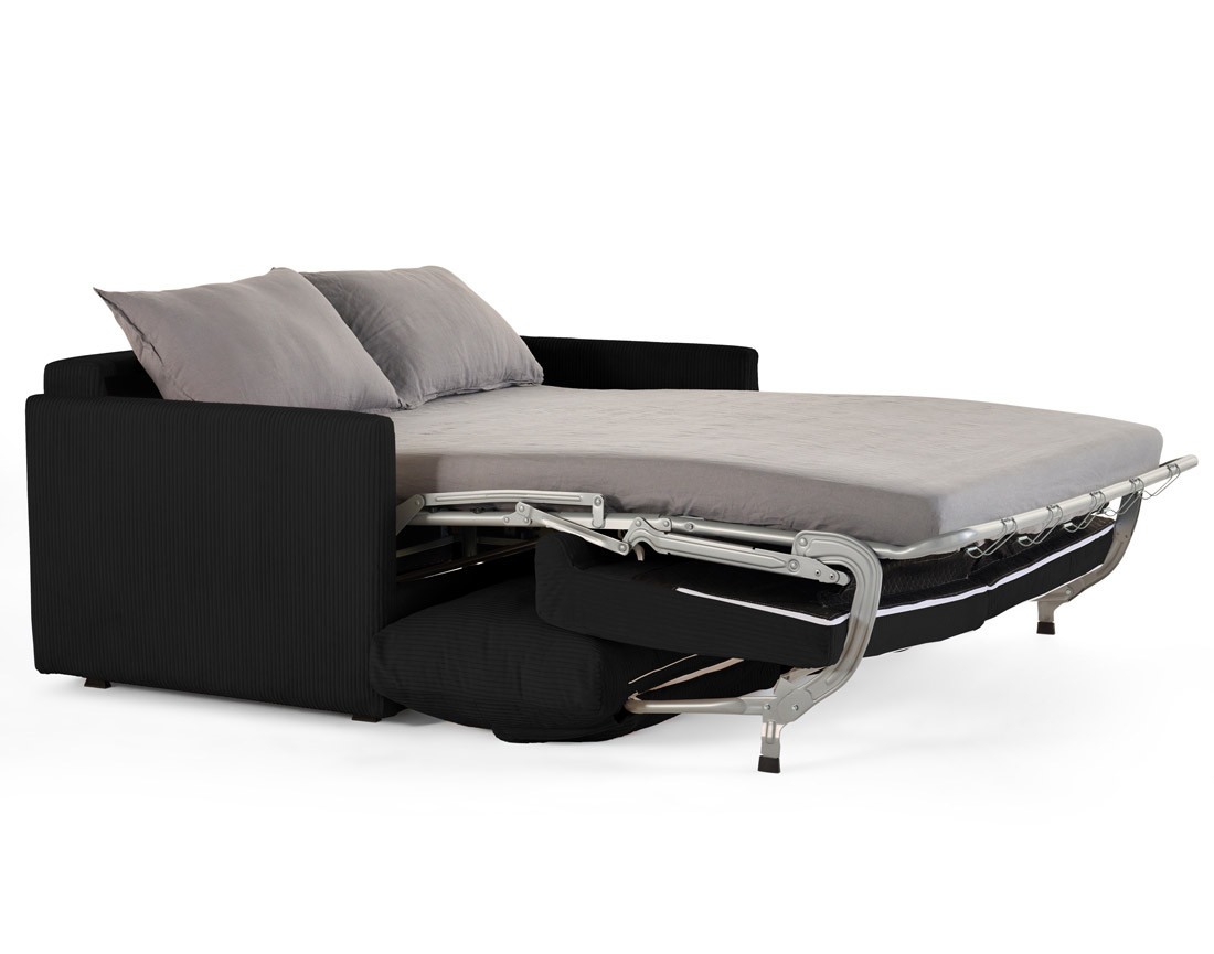 Canapé lit 3 places convertible express quotidien en velours côtelé | Best Mobilier