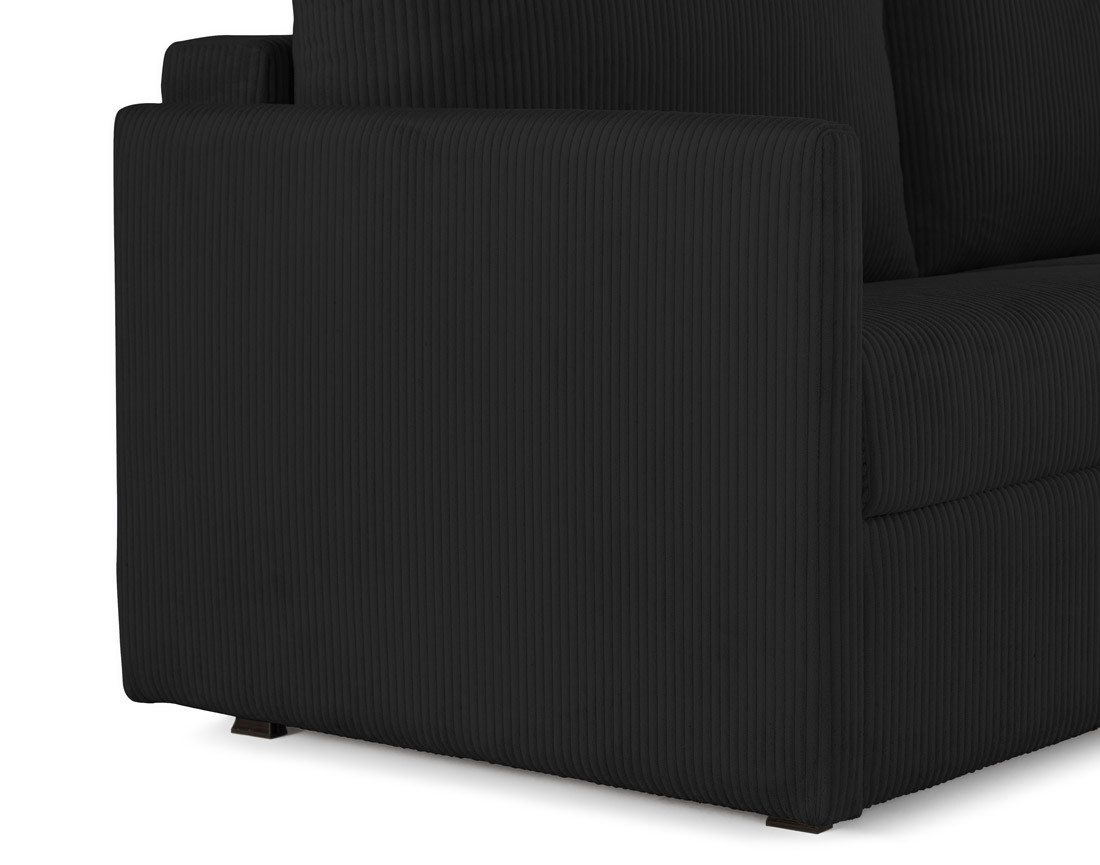 Canapé lit 3 places convertible express quotidien en velours côtelé | Best Mobilier