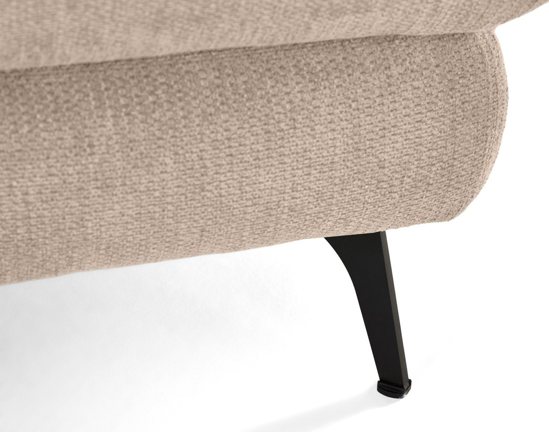 Canapé d'angle gauche 4 places convertible avec coffre en tissu texturé Ninon Canapé d'angle gauche 4 places convertible avec coffre en tissu texturé Ninon