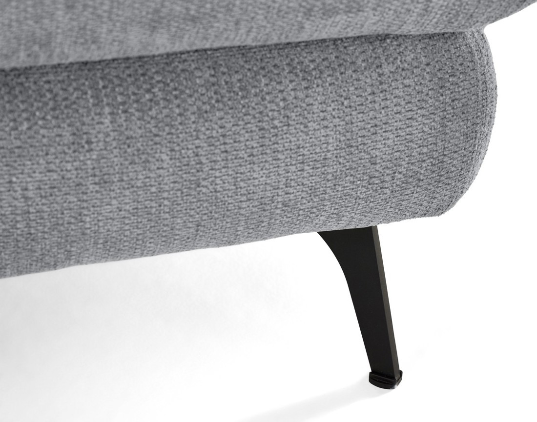 Canapé d'angle gauche 4 places convertible avec coffre en tissu texturé Ninon Canapé d'angle gauche 4 places convertible avec coffre en tissu texturé Ninon
