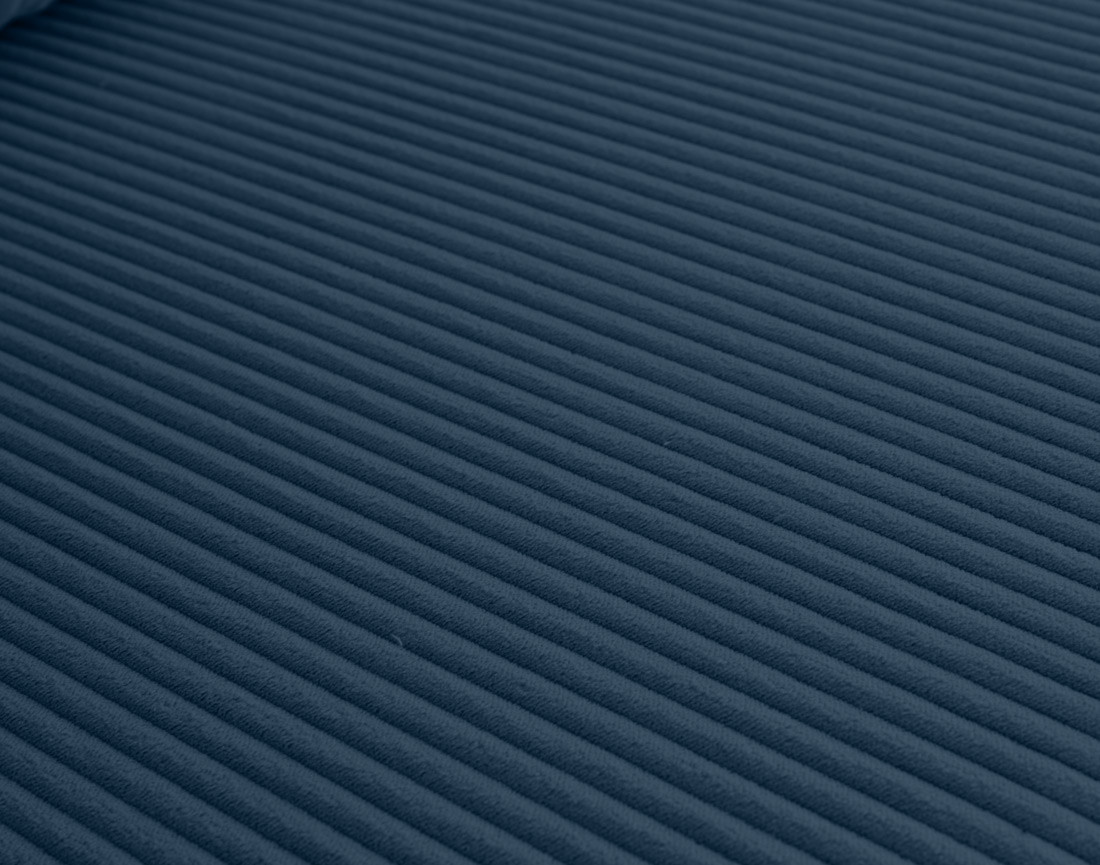 Canapé droit 3 places convertible avec coffre en velours côtelé Elton