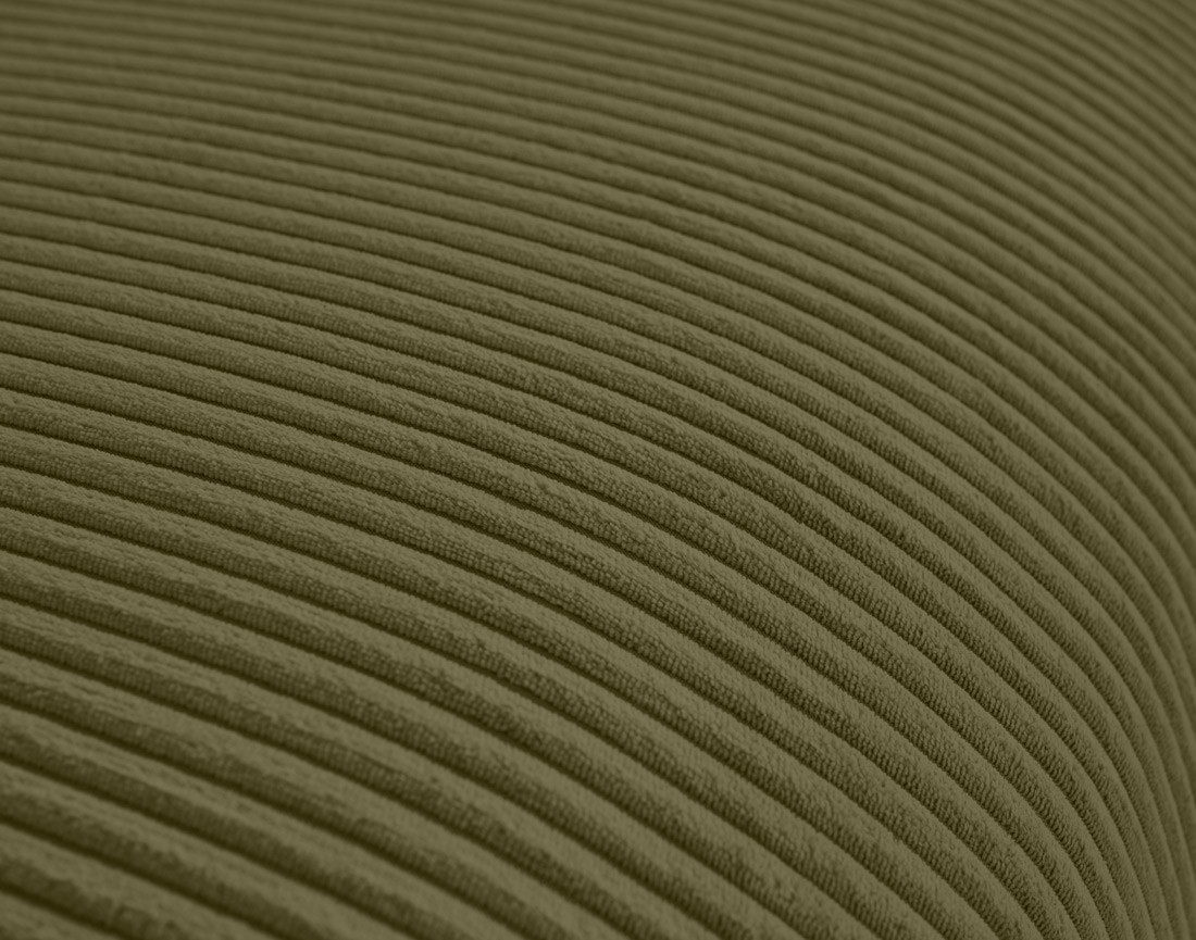 Canapé d'angle réversible 4 places convertible avec deux coffres en velours côtelé Pivoine