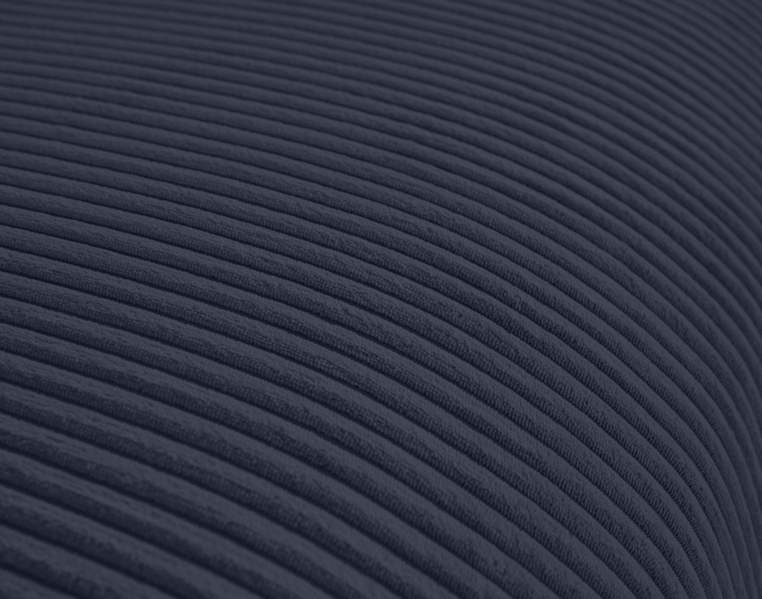 Canapé d'angle réversible 4 places convertible avec deux coffres en velours côtelé Pivoine