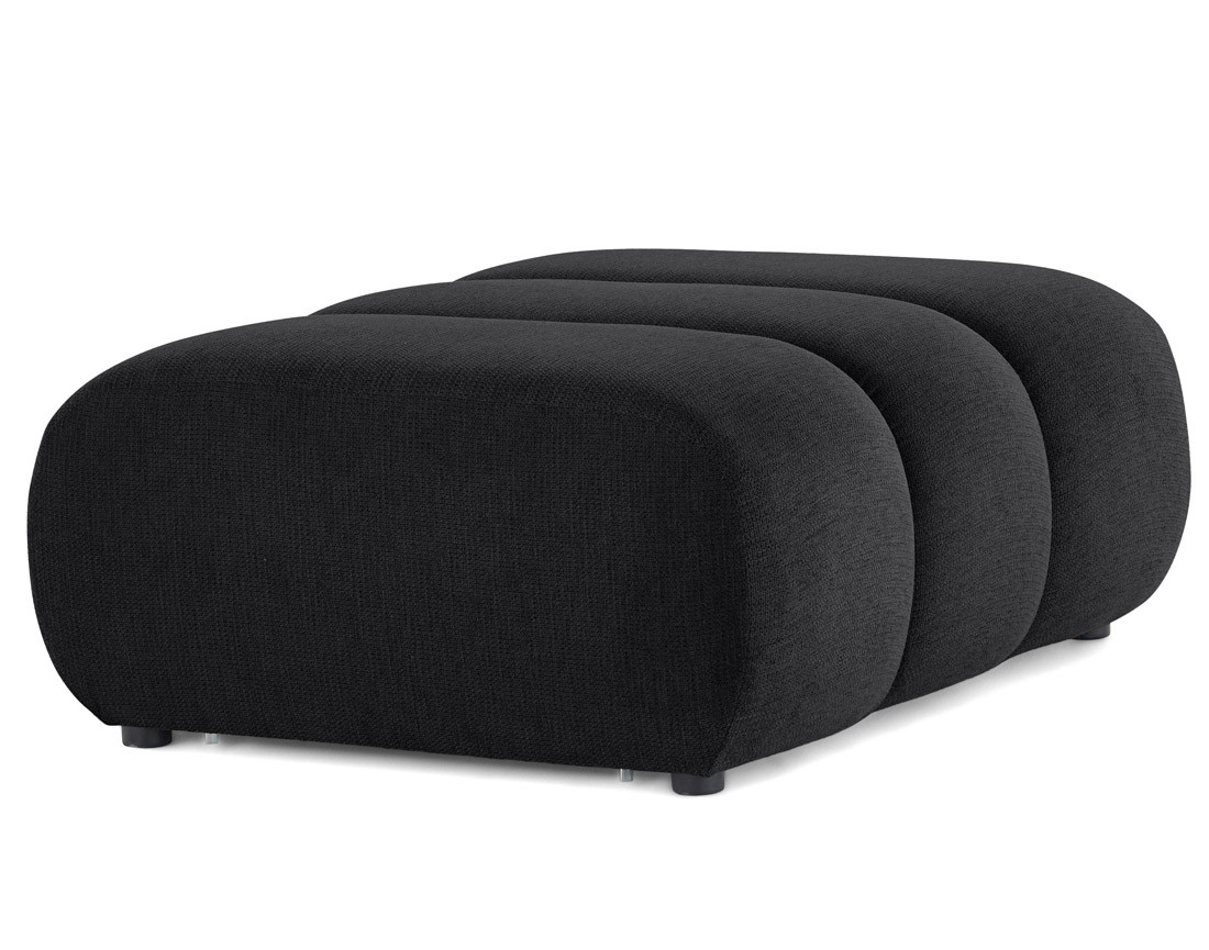 Pouf en tissu texturé Debbie