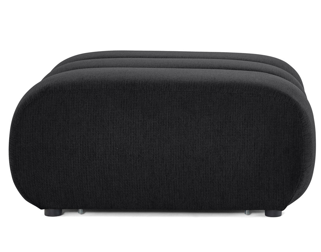 Pouf en tissu texturé Debbie