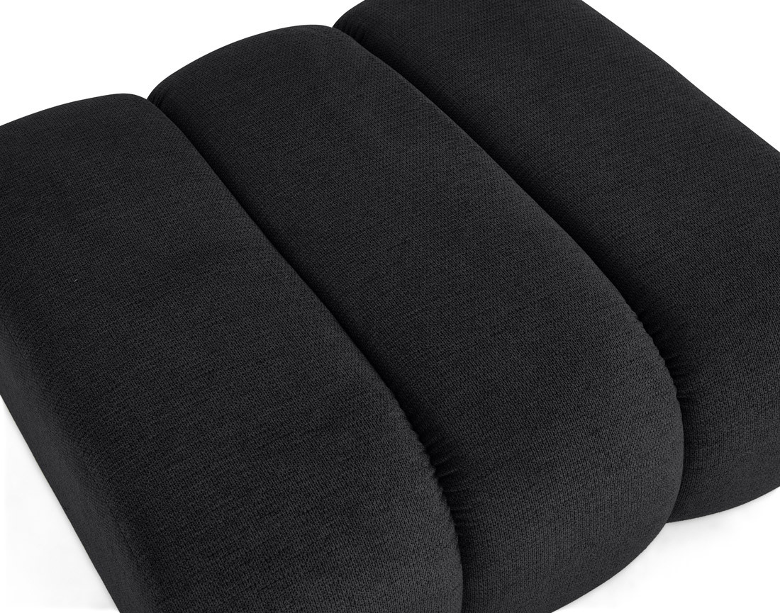 Pouf en tissu texturé Debbie